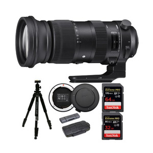 Sigma 60-600mm f/4.5-6.3 DG OS HSM Sports Lens for Nikon Bundle