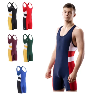 Matman Wrestling Singlet Mens Eclipse Weightlifting Singlet Nylon Lycra Made USA