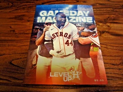 August 2022 Houston Astros Game Day Program Level Up Yordan Alvarez Walk-Off HR - Image 1 of 4