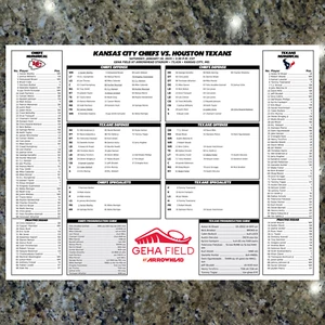 Kansas City Chiefs vs Houston Texans - Flipcard Program NFL Football Playoffs - Picture 1 of 2