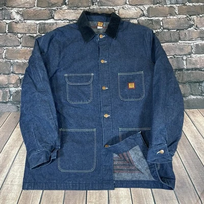 Chaqueta Big Ben De Colección Para Hombre Talla 46 Larga Manta Forrada Denim Tareas Granero Abrigo EE. UU. Foto 1 de 4