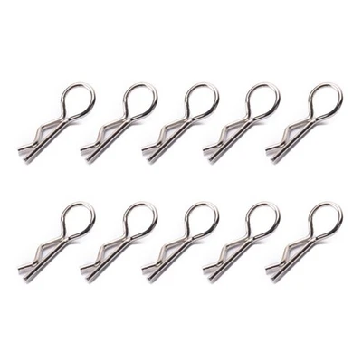 10pcs RCs Car Bodyshell Clips Stainless Steel R-Pin Shape for 1/10 1/8 Model Car - Image 1 of 4