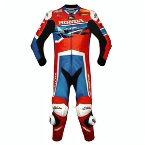 Honda  Monster Motorbike Racing Suit Cowhide Leather Motorcycle Riding Suit - Picture 1 of 6