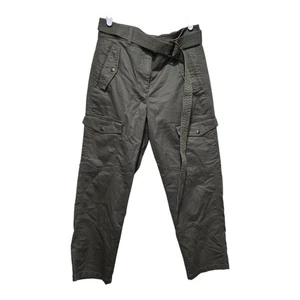 J.Crew Women’s 8 Olive Green Belted Utility Cargo Pants AE319 - Picture 1 of 12