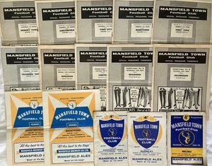 MANSFIELD TOWN HOME PROGRAMMES ~ 1960 to 1964 ~ YOU CHOOSE WHICH ONES YOU WANT - Picture 1 of 17