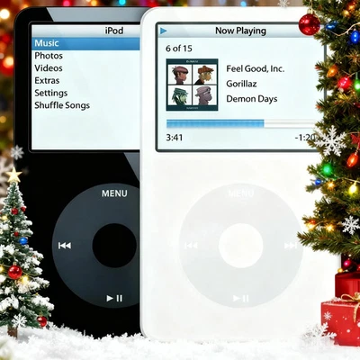 New Apple iPod Video 5th Generation 128GB 256GB 1T Black White MP3 Player Modded - image 1 of 4
