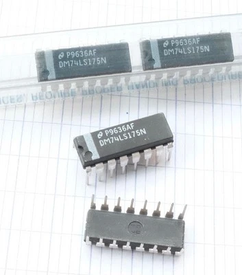 2x National Semiconductor DM74LS175N Circuit intégré DIP-16. Lot de 2.