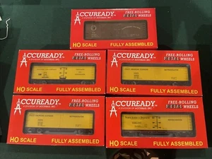 HO Scale, 5 Accuready 40 Foot Box Cars NIB - Picture 1 of 7