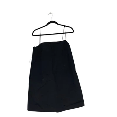 Massimo Dutti Womens Mini Dress XS Black Strappy Straight Neckline 6604/604 NWT - Image 1 of 4