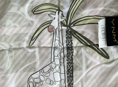  YNM Kids/Child Animal Themed Weighted Stress/Anxiety Cotton Blanket 5lbs Green - Image 1 of 4