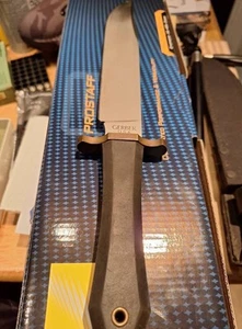 DISCONTINUED Gerber Utility Bowie 5978 Fixed Blade Coffin Handle Knife W/Sheath - Picture 1 of 5