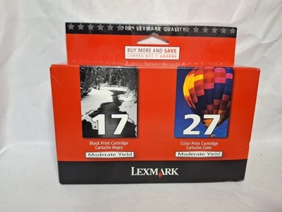 Genuine Lexmark 17 & 27 Black and Color Ink Cartridges Combo Pack SEALED - Image 1 of 4