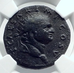 TITUS as Caesar Vespasian 76AD Rome Dupondius Ancient Roman Coin NGC i77646 - Picture 1 of 5