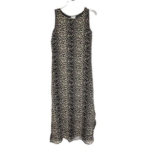 Vtg. Allison Taylor 100% Silk Maxi Dress Women’s M Leopard Print Sleeveless - Picture 1 of 11