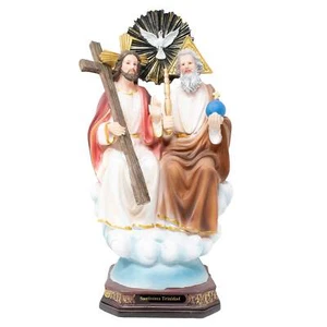 Holy Trinity Resin Statue 8” 12” 16” 24” – Santísima Trinidad – Religious Decor - Picture 1 of 9