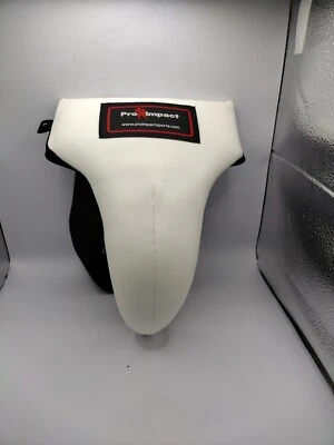 Protección abdominal y ingle Pro Impact en boxeo, blanco Foto 1 de 3