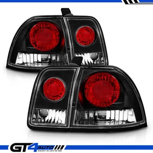 For 96-97 Honda Accord DX/EX/LX/EXL Sedan Coupe Black Brake Tail Lights Set - Bild 1 von 5
