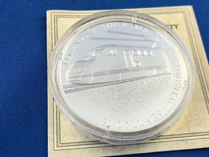 LIBERIA Silver 20 Dollars 2001 Legends of the Rails IC EXPERIMENTAL Proof - Picture 1 of 2