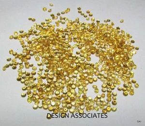 JUEGO DE 100 PIEZAS DE ZAFIRO AMARILLO DE 2 MM CORTE REDONDO EXTRAÍDO Y TRATADO - Imagen 1 de 1