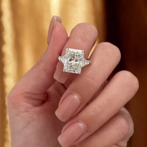 950 Platinum Engagement  Radiant Cut Diamond Ring 5.50 Carat IGI Lab Grown - Picture 1 of 10