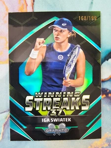 Iga Swiatek Winning Streaks Aqua /199 2024 Topps Graphite Tennis - Foto 1 di 1