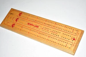 Hoyle Stancraft Wood Vintage Cribbage Board Continuous Track No. 5063 - Picture 1 of 6