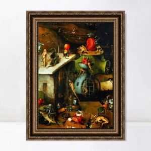 Arte en lienzo enmarcado serie de impresión de giclee #023 por Hieronymus Bosch arte de pared decoración - Imagen 1 de 16
