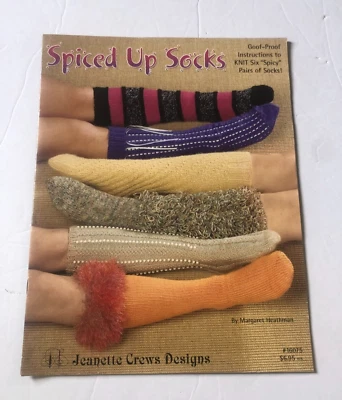 Spiced Up Socks Knit 6 Spicy Pairs of Socks Jeanette Crews Designs #16075 NEW - Image 1 of 2