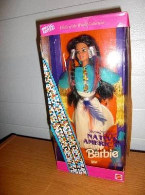 Barbie nativa americana DOTW 1993, 2ª edición Mattel NRFB Foto 1 de 4