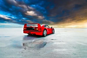 Ferrari F40 Auto Wandbild Giclée Leinwandbild Foto (#404) - Bild 1 von 5