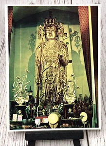 Göttin der Barmherzigkeit 11 Gesichter Kannonholz Statue Hase-dera Kamakura Japan Postkarte - Bild 1 von 4