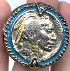 Vtg Sterling Silver Buffalo Indian Head Nickel Coin Size 9.5 Ring Signed BGE
