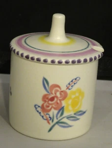 Vintage Poole Keramik traditionelle Marmelade/Senf/Gewürzglas - 4,25 Zoll MCM - Bild 1 von 6