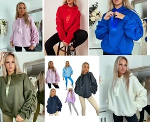 Sudadera con capucha y cinta de manga acanalada de gran tamaño para dama - Imagen 1 de 14