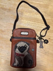 Chala Crossbody Purse Fawn Pug Dog Cellphone Wallet Travel Bag - Imagen 1 de 7