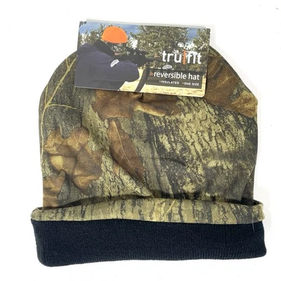 NWT Mens Tru Fit Reversible Real Tree Camouflage Beanie Hat One Size - Image 1 of 4