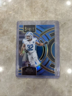 2023 Panini Select Football Brian Branch Rookie Light Blue Prizms /99 Lions - Image 1 of 4