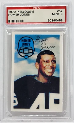 1970 Kellogg's #52 Homer Jones Card - Graded PSA 9 Mint, Cleveland Browns - Image 1 of 2