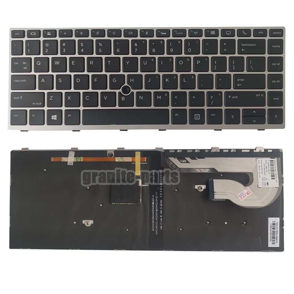 Teclado estadounidense para HP Elitebook 840 G5 G6 745 G5 L14377-001 L11307-001 con retroiluminación Foto 1 de 4