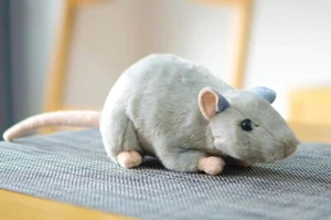 Graue Maus Ratte 6 Zoll Stofftier Plüschtiere Kleinkind Puppe Kinder Geschenke - Bild 1 von 5
