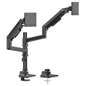 Wiltec Zweifach Monitorhalterung Schreibtisch bis 20kg Monitorhalter VESA - Bild 1 von 10