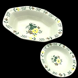 Cuenco para servir Micratex ADAMS Ironstone inglés real y tazón para bayas 2 piezas vintage - Imagen 1 de 10