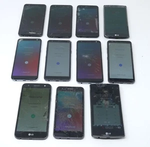 Lot of 11 Various LG Smartphones - For Parts & Cracked - Aristo 3 / Journey - Picture 1 of 8