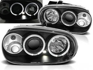 Faro LED Angel Eyes para VW Golf IV 4 negro incl. NSW 09.1997-09.2003 - Imagen 1 de 3