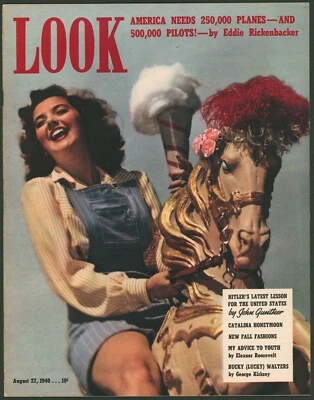 LOOK Magazine August 27 1940 Ann Rutherford Carole Lombard Jean Harlow ~No Label - Image 1 of 4