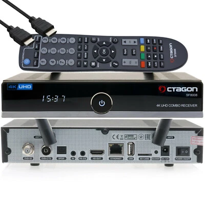 OCTAGON SF8008 Linux 4K Combo Receiver UHD E2 DVB-S2X & DVB-C/T2 USB DUAL WLAN - Bild 1 von 4