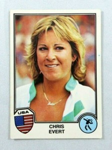 CHRIS EVERT 1981 1982 PANINI SPORT SUPERSTARS CARD #318 (PSA POP 9)