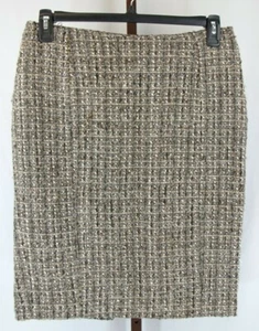 Vertigo Womens Ladies Gray Multi Color Tweed Straight Skirt Size 10 - Picture 1 of 7