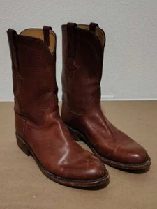 Lucchese Braun Leder Herren Ropers Stiefel L0318 Größe 8,5 - Bild 1 von 24