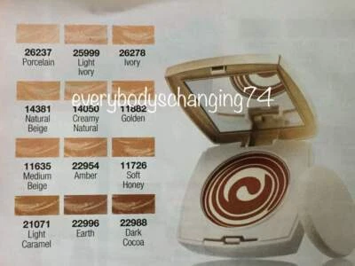 Avon ANEW Swirl Compact Foundation 9g IVORY BEIGE NATURAL CARAMEL HONEY GOLDEN - Image 1 of 3